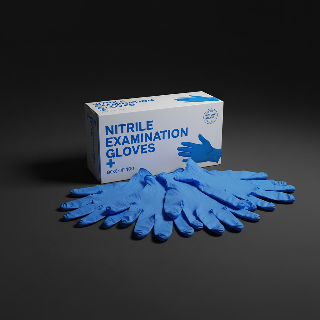 Disposable Nitrile Examination Gloves (Box of 100)